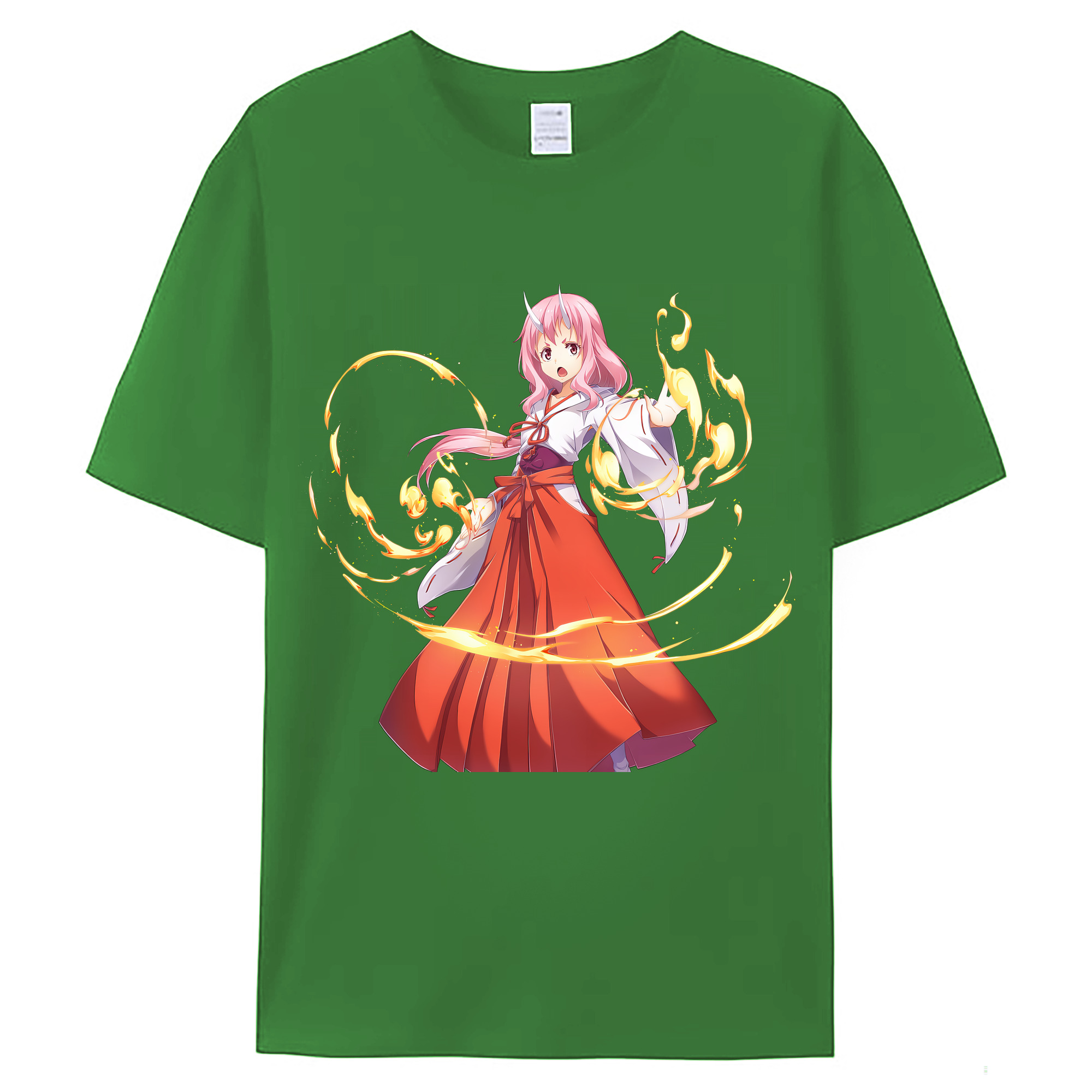 （画像用） 転スラ Regarding Reincarnated to Slime レディースカジュアルプリントTシャツ（綿100％）